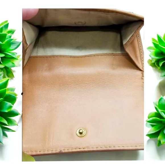 Coach Ergo Brown Signature & Leather Stripe Bifold French Wallet 41075 - Picture 5 of 5